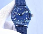 Swiss Replica IWC Portofino Chronograph SS Blue Dial Blue Steel Case Watch